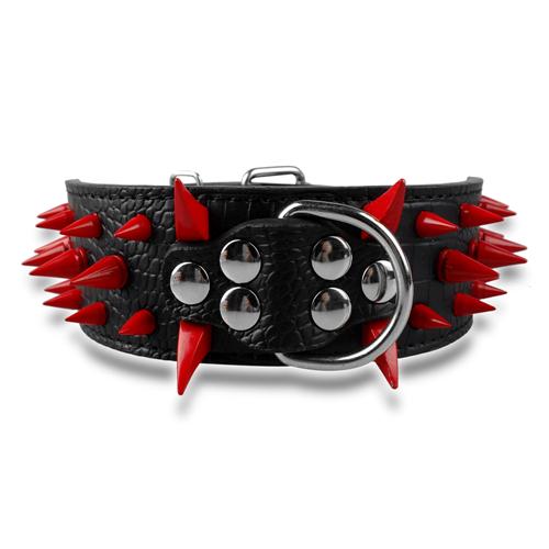 2&quot; Wide Sharp Spiked Studded Leather Dog Collars Pitbull Bulldog Big Dog Collar Adjustable For Medium Large Dogs Boxer S M L XL