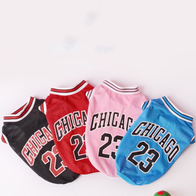 Summer Dog Clothes Mesh Breathable Sport Dog Jersey Basketball Clothes Puppy T-Shirt Summer Pet Cat Shirts For Small Large Dogs