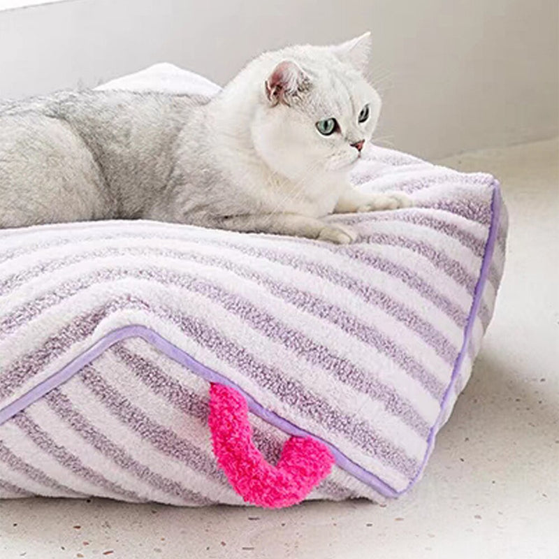Beds and Mats for Cats Plush Cushion Pet Products Supplies Mat Cage Furry Bed Winter House Accessories Dogs Portable Things
