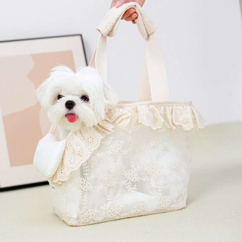 Onecute Puppy Carrier Dog Walking Bags Pets Dogs Accessories Bags Lace Mini Carrier Bag for Dog Cute Chihuahua Pet Products