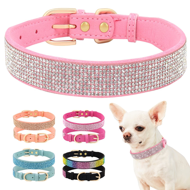 Bling Rhinestone Dog Cat Accessories Collar Pet Chihuahua Puppy Kitten Collar Necklace For Small Medium Dogs Cats Pug Yorkshire